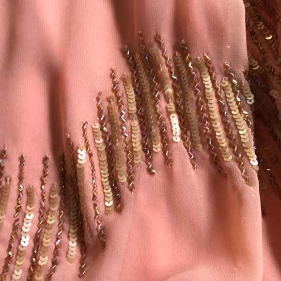 Adriana Papell Coral beaded dress - Picture 3 of 4